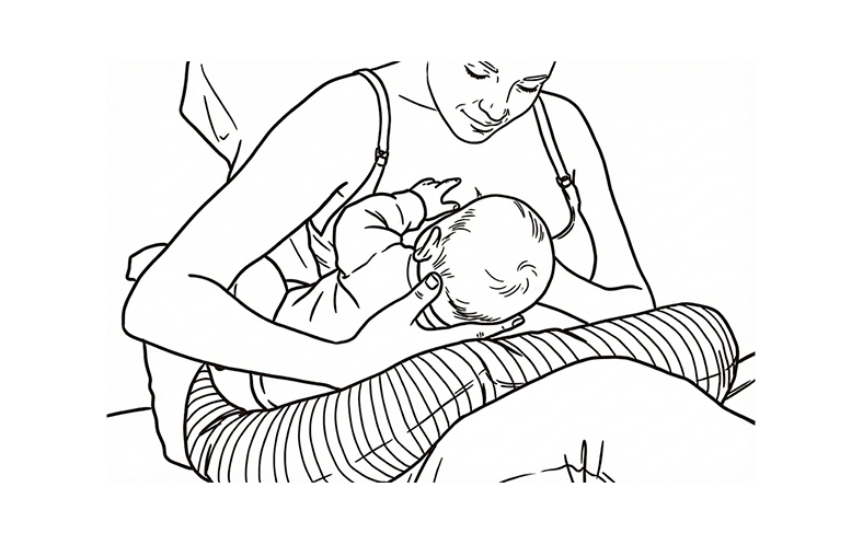 まずは抱き方を変えて飲ませる